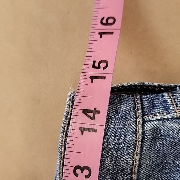 Express Size 0 Distressed Denim Mini Skirt, Excellent Used Condition - Picture 7 of 9